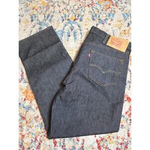 Levi’s 501 Original Fit Jeans Men's 38x32 Dark Indigo Denim Straight Leg Button